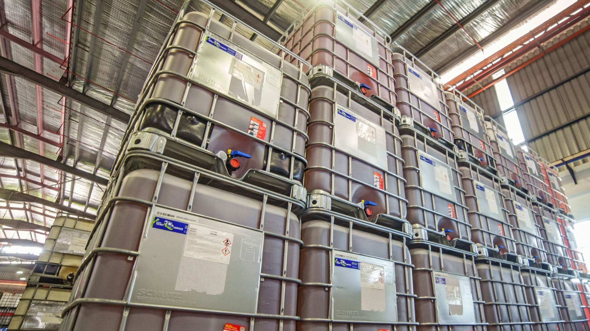 Gudang tote IBC produk kimia pulih 5E Resources