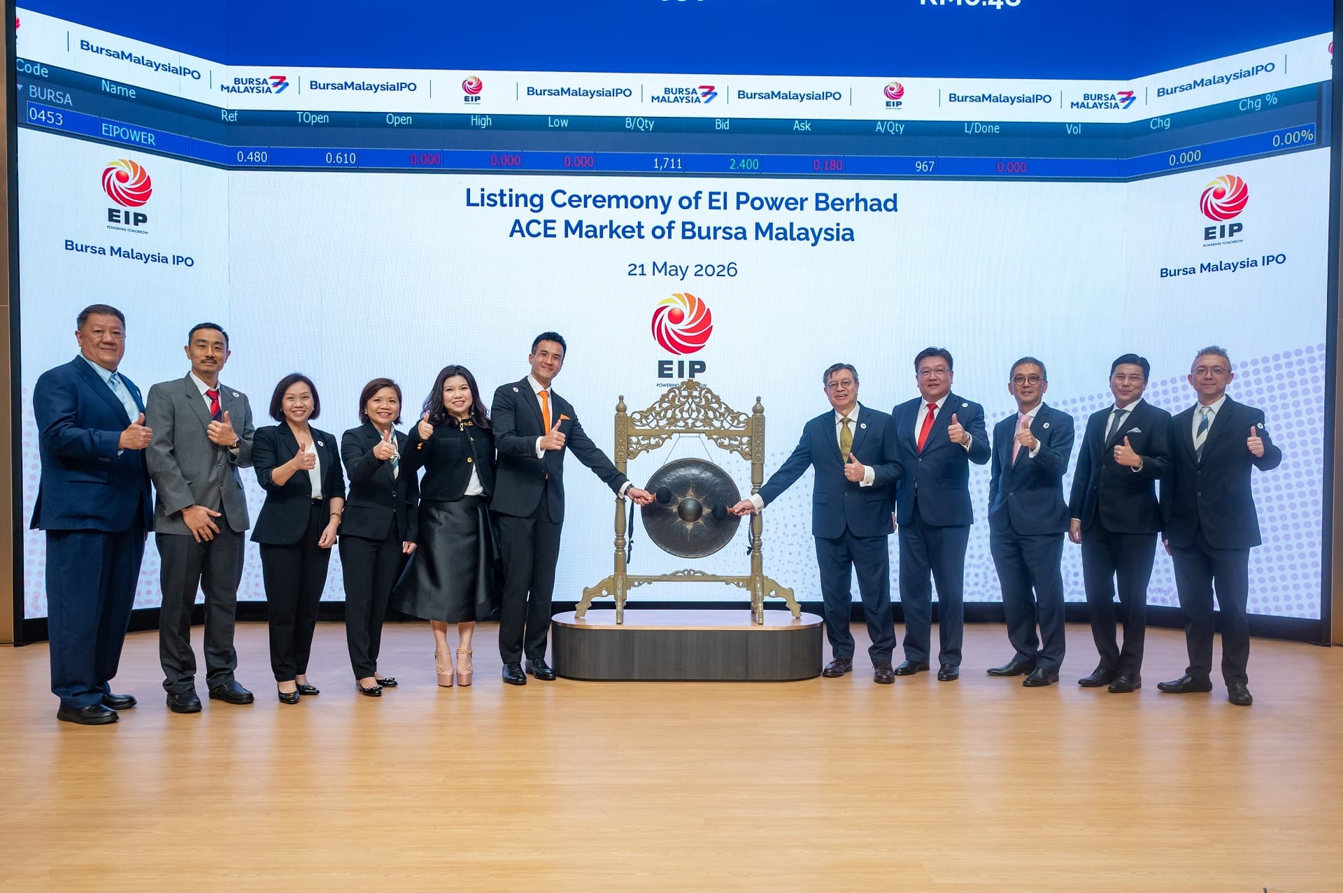 Majlis penyenaraian EI Power di ACE Market (Mei 2026)