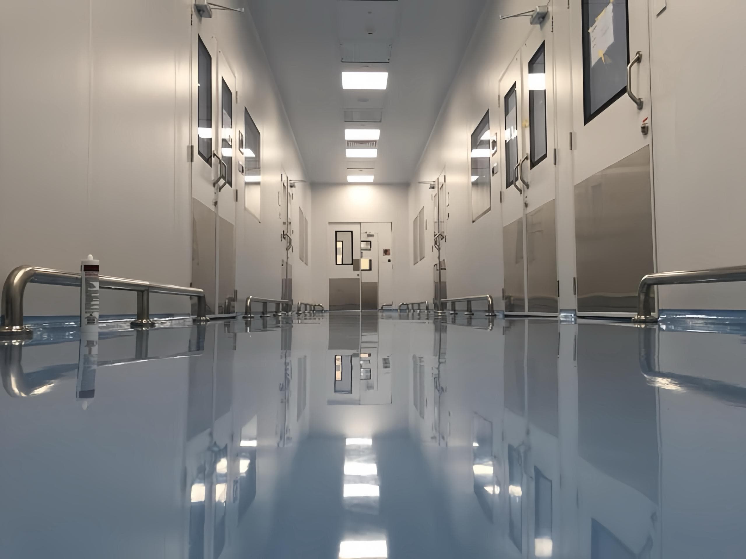Koridor cleanroom binaan iCents (kerja EPCC)
