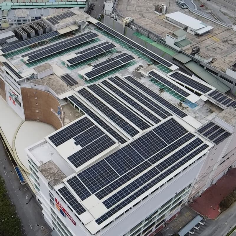 Pemasangan solar bumbung Northern Solar di Kuantan City Mall